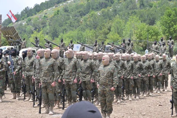 Hizbullah tarafından bugün Aramta kasabasında düzenlenen tatbikat (Şarku’l Avsat)