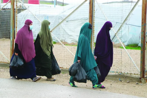 Suriye’nin kuzeydoğusundaki Haseke’nin Malikiye kırsalındaki Roj Kampı. (Şarku’l Avsat)