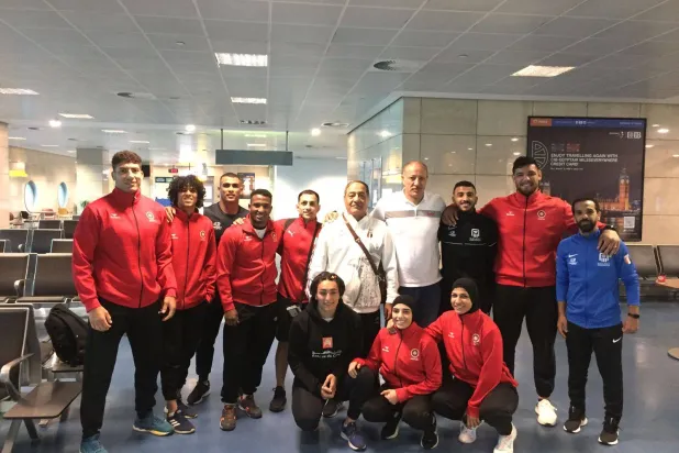 منتخب مصر للمصارعة الرومانية المشارك في بطولة أفريقيا للمصارعة (صفحة وزارة الشباب والرياضة على فيسبوك)