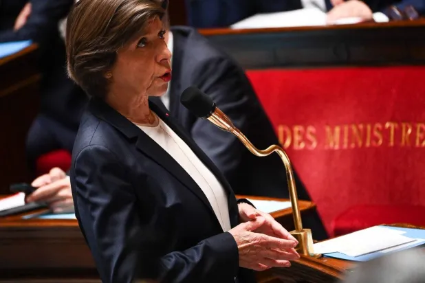 French Foreign and European Affairs Minister Catherine Colonna speaks during a session of questions to the government at The National Assembly in Paris on May 23, 2023. (AFP) 