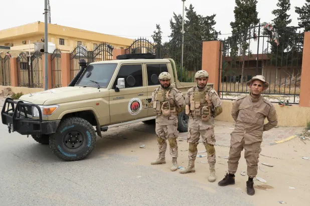 Zaviye’nin çeşitli bölgelerinde yoğun güvenlik önlemleri alındı (AFP)