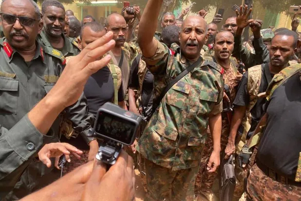 Al-Burhan visiting his soldiers on Tuesday (Sudanese Armed Forces Facebook page)
