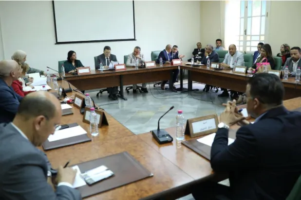 تیونس کے پارلیمنٹ آفس میں اجلاس کا منظر (تیونس کی پارلیمنٹ کی ویب سائٹ)