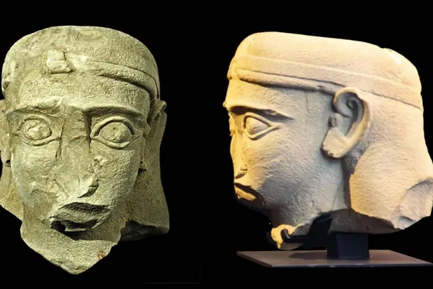 رأس ملكي محفوظ في متحف تيماء
