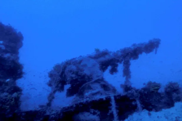 صورة من حطام للغواصة الإيطالية Jantina التي غرقت خلال الحرب العالمية الثانية في بحر إيجه - 3 نوفمبر 2021 (رويترز)
