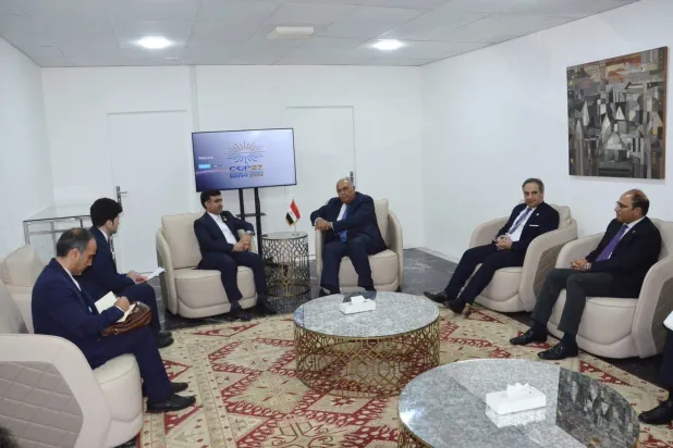 Mısır Dışişleri Bakanı, Kasım ayında Şarm eş-Şeyh'te düzenlenen COP 27 zirvesine katılan İran heyetini ağırladı (Mısır Dışişleri Bakanlığı)