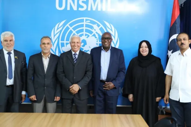 Libya Berberiler Yüksek Konseyi üyeleri UNSMIL yardımcısı ile (Libya Berberiler Yüksek Konseyi)