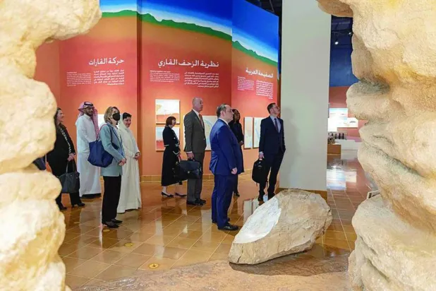 The Bureau International des Expositions begins evaluation of Saudi Arabia’s hosting of Expo 2030 - pictured: delegation visiting the national museum in Riyadh (Asharq Al-Awsat)
