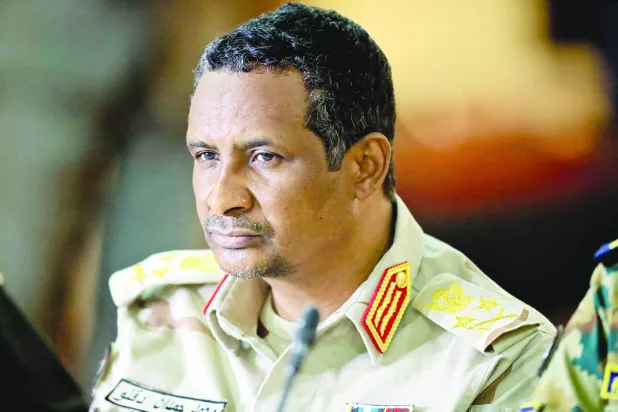   "ریپڈ سپورٹ" فورسز کے کمانڈر محمد حمدان دقلو حمیدتی (اے ایف پی)