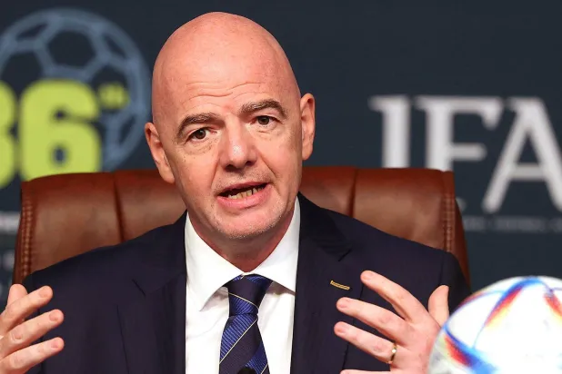 انفانتينو خلال إحدى اجتماعات الجمعية  العمومية للفيفا "غيتي" 