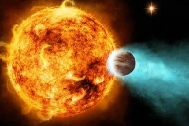 صورة تعبيرية أصدرتها «ناسا» لكوكب ضمن «كواكب المشتري الحارة» يدور بالقرب من نجمه