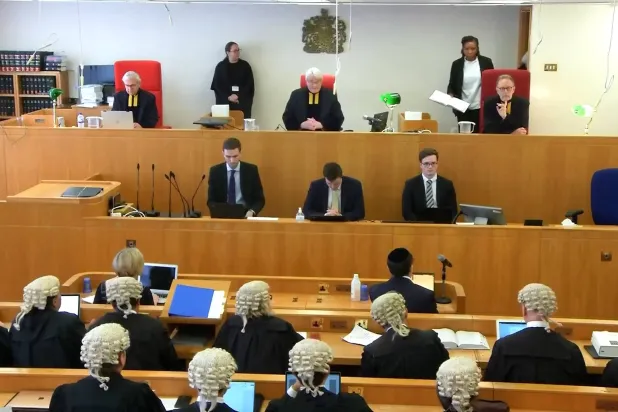 جانب من جلسة المحكمة حول اتفاق الهجرة مع رواندا بلندن (د.ب.أ)