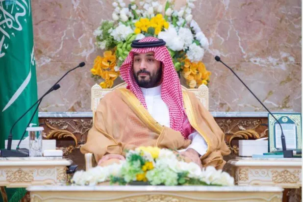 سعودی ولی عہد شہزادہ محمد بن سلمان تقریب کے دوران (SPA)
