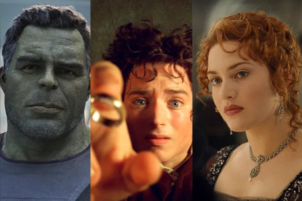 Avengers: Endgame'deki Mark Ruffalo, Yüzüklerin Efendisi'ndeki Elijah Wood ve Titanik'teki Kate Winslet (Marvel Studios/New Line Cinema/Paramount)