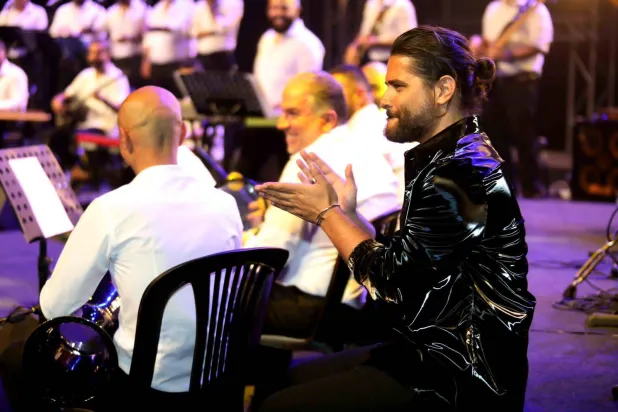 ناصيف زيتون بدا مرتاحاً أمام جمهور احتضنه بدفء (الجهة المنظّمة)