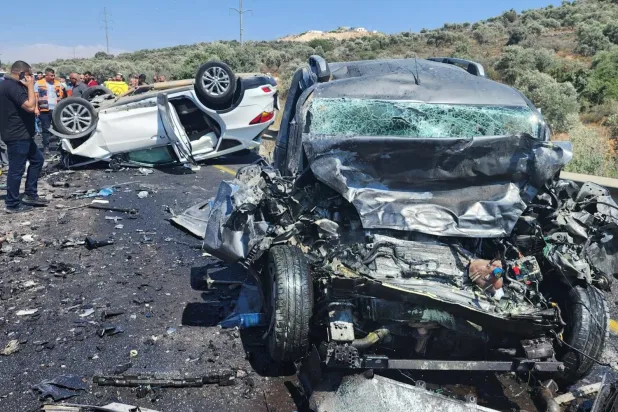 Trafik kazası ‘korkunç’ olarak nitelendi. (Wafa)