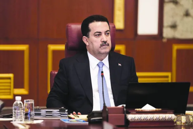 السودانی عراقی حکومت کے اجلاس کی صدارت کرتے ہوئے (عراقی وزیر اعظم آفس)