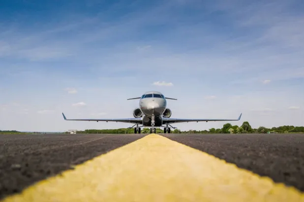 A Vista Global airplane. Asharq Al-Awsat