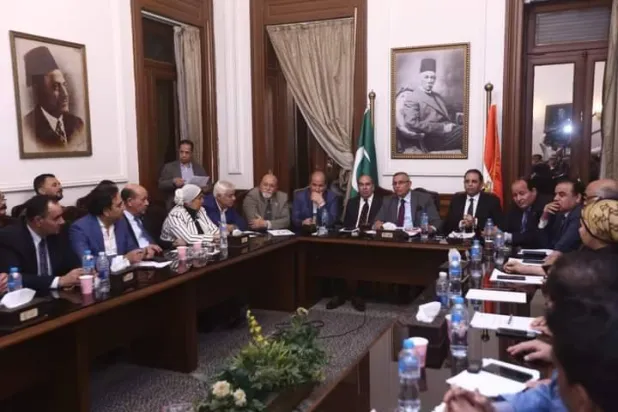 اجتماع سابق للهيئة العليا لـ«الوفد» برئاسة يمامة (المركز الإعلامي للحزب بالبحيرة)