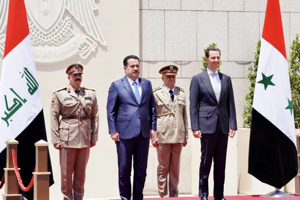 Irak Başbakanı Muhammed Şiya es-Sudani ve Suriye Devlet Başkanı Beşşar Esed (Irak Başbakanlığı Medya Ofisi’nin Twitter hesabı)