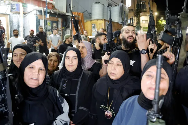 مظاهرات 17 يوليو ضد الاعتقالات التي قامت بها السلطة الفلسطينية في جنين بالضفة (رويترز)