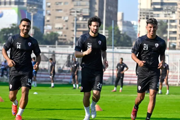 جانب من تدريبات فريق الزمالك (نادي الزمالك)