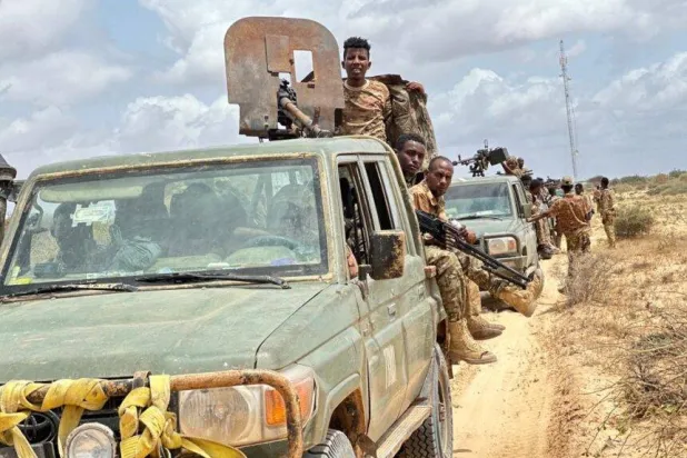 صورة وزعتها الوكالة الصومالية لقوات من الجيش الصومالي