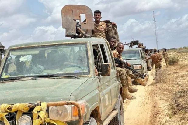 صورة وزعتها الوكالة الصومالية لقوات من الجيش الصومالي