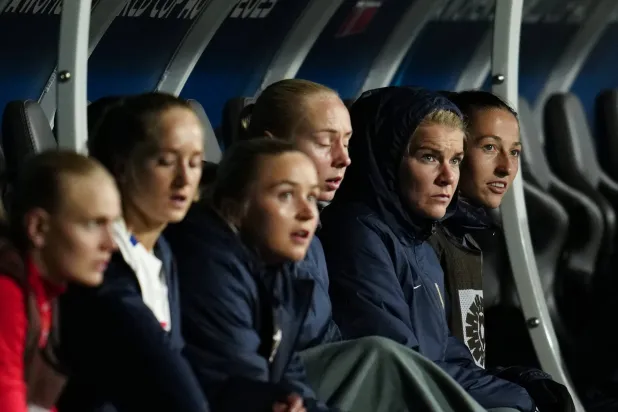 هيغربيرغ كانت حاضرة على دكة البدلاء بسبب إصابة في الفخذ (أ.ب)