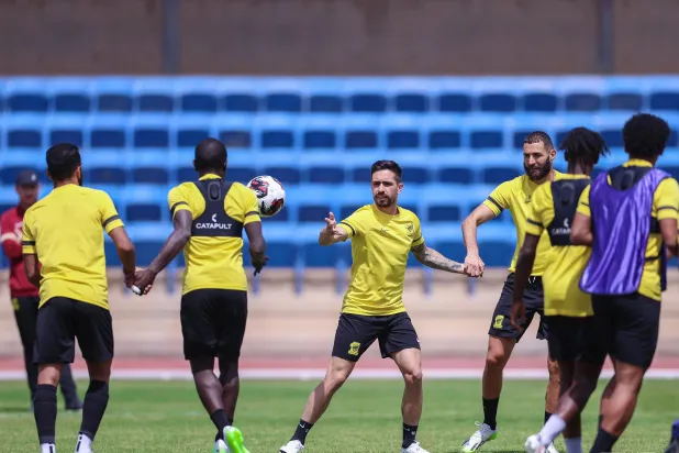 من تدريبات الاتحاد الأخيرة في معسكر الطائف (نادي الاتحاد)