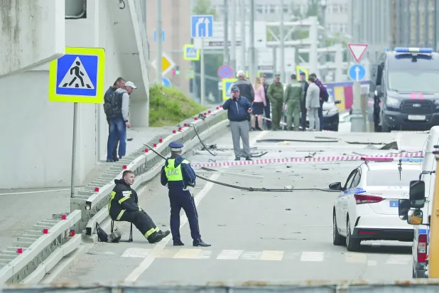 ماسکو کو آج ڈرون حملوں کا سامنا ہے (ای پی اے)