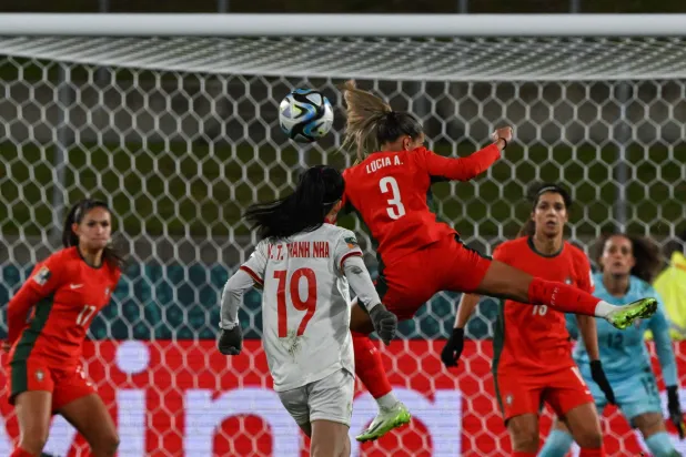 المنتخب البرتغالي حصد أول 3 نقاط له في تاريخ مونديال السيدات (أ.ف.ب)