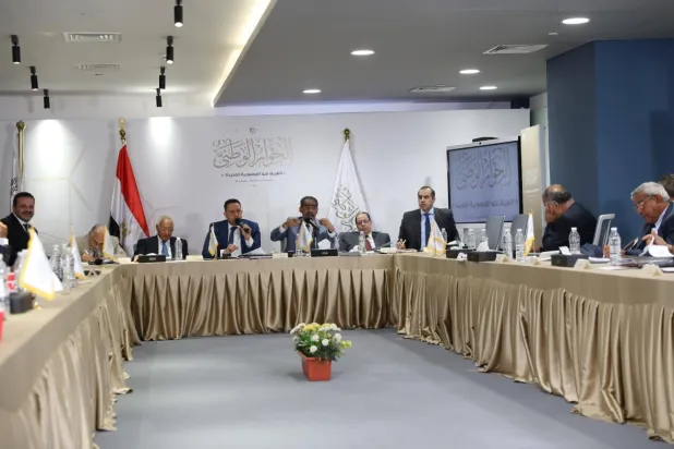 جانب من جلسة «لجنة مباشرة الحقوق السياسية» بالحوار الوطني بمصر (صفحة «الحوار الوطني» على «فيسبوك»)