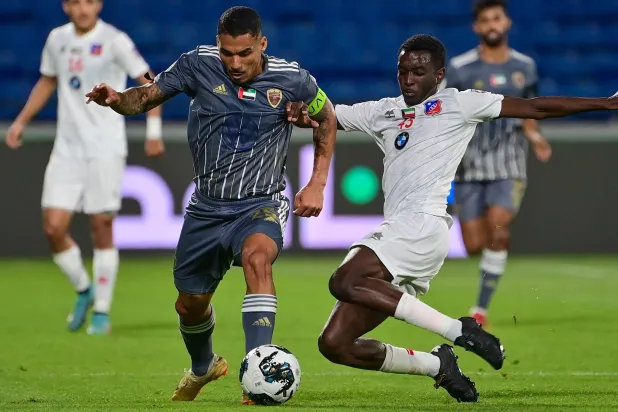 من المواجهة التي جمعت الوحدة والكويت ضمن البطولة العربية (تصوير: علي خمج)