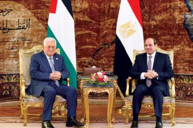 Sisi ve Abbas’ın Kahire’deki önceki görüşmelerinden bir kare (Mısır Cumhurbaşkanlığı)