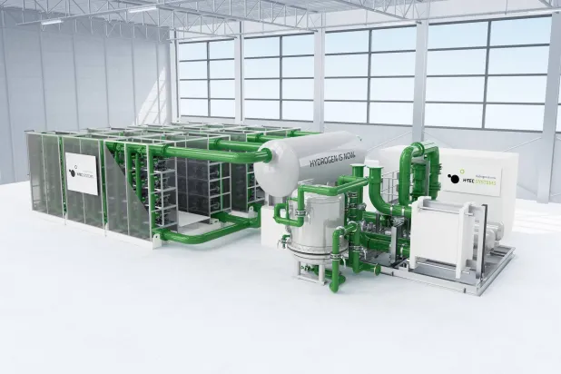 محلل كهربائي لإنتاج الهيدروجين الأخضر (غيتي)