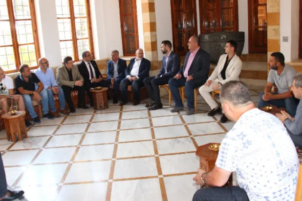 Teymur Canbolat, Mukhtara'da destekçilerini kabul etti (Lübnan Ulusal Haber Ajansı)