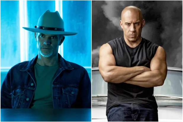 Olyphant, Justified serisinin spin-off'uyla tekrar Givens karakterini canlandırırken Diesel, Spielberg'ün ünlü yapımı Er Ryan'ı Kurtarmak'ta da yer almıştı (FX/IMDB)