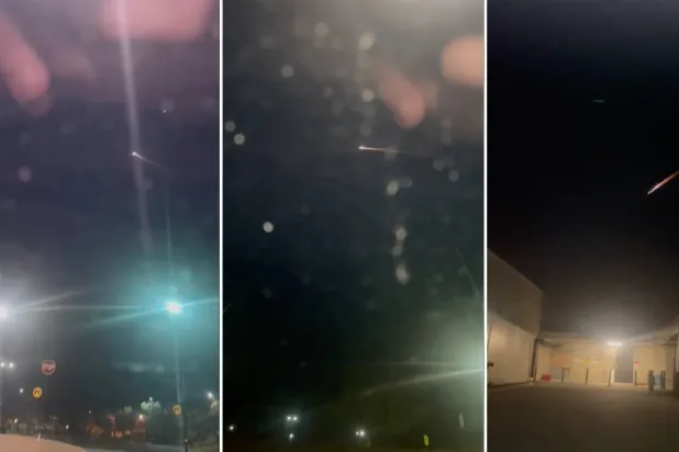 صورة لضوء ساطع تم رصده فوق ملبورن (د.ب.أ)