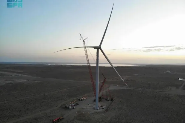 أول توربين رياح هو الأكبر من نوعه في آسيا الوسطى بمشروع محطة باش الواقعة في منطقة بخارى بأوزبكستان (الشرق الأوسط)