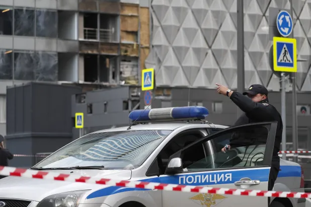 سيارة شرطة في العاصمة الروسية موسكو (إ.ب.أ)