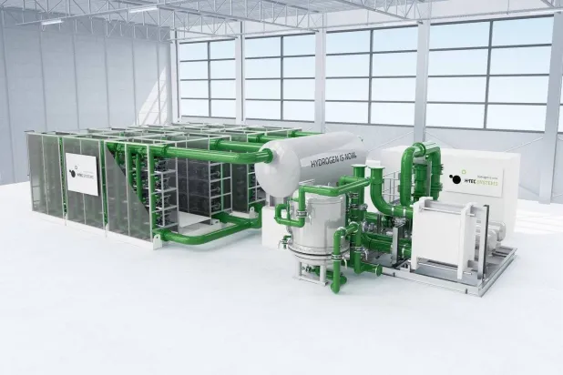 Electrolyzer for green hydrogen production. (Getty Images) 

