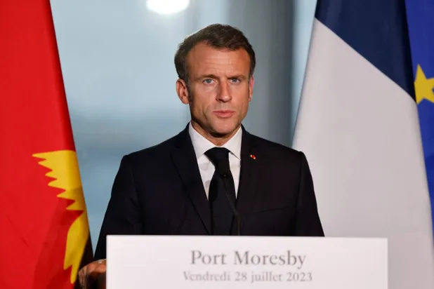 الرئيس الفرنسي إيمانويل ماكرون (أ.ف.ب)