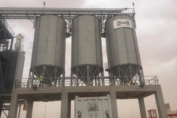 أحد الصوامع الحديثة لتخزين الأقماح في مصر ضمن المشروع القومي للصوامع (وزارة التموين والتجارة الداخلية)