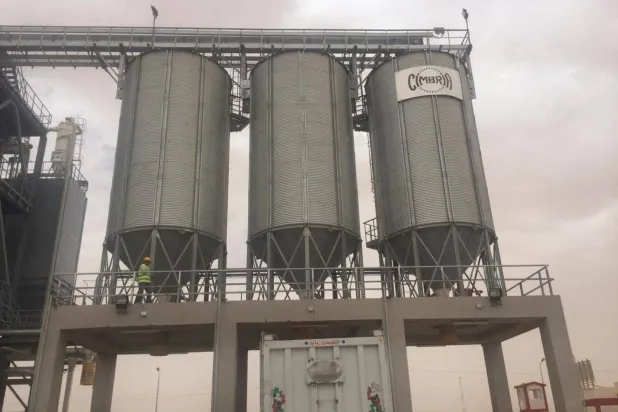 One of the modern silos for storing wheat in Egypt, part of the National Silos Project (Ministry of Supply and Internal Trade)