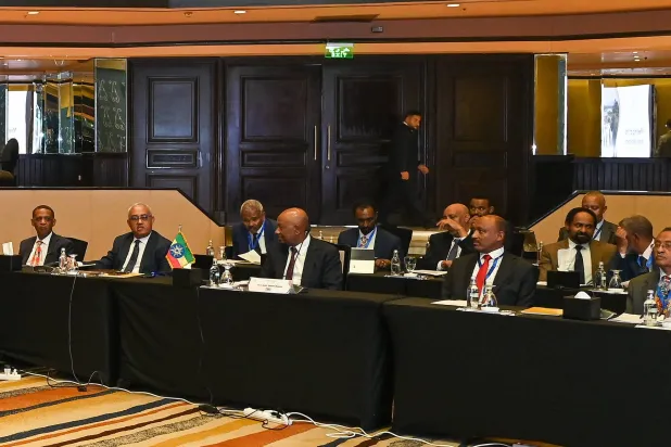 الوفد الإثيوبي المشارك في اجتماع القاهرة اليوم (رئاسة مجلس الوزراء المصري - فيسبوك)