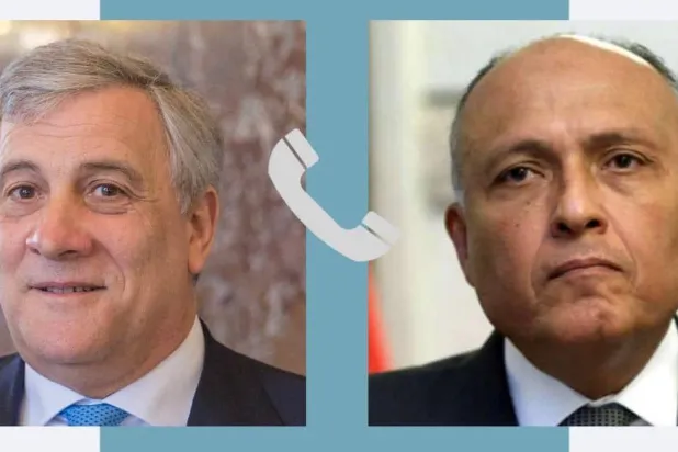 وزير الخارجية المصري ونظيره الإيطالي (الخارجية المصرية)