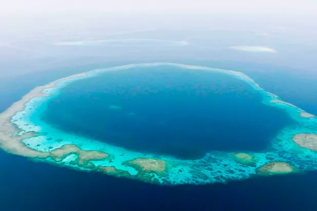 تعد الثقوب الزرقاء من الظواهر البيئية النادرة (المركز الوطني لتنمية الحياة الفطرية)