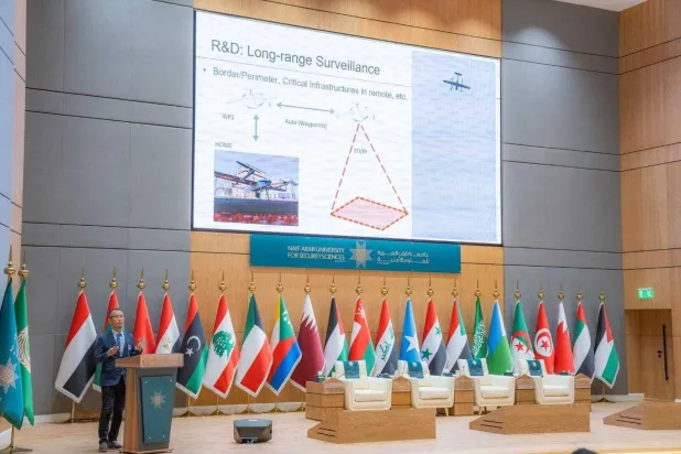 The workshop hosted by the Naif Arab University for Security Sciences (NAUSS) deliberated on the primary uses of drones across various security domains (NAUSS)