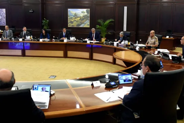 جانب من اجتماع رئيس الوزراء المصري بالحكومة الأربعاء 30 أغسطس 2023 (الشرق الأوسط)